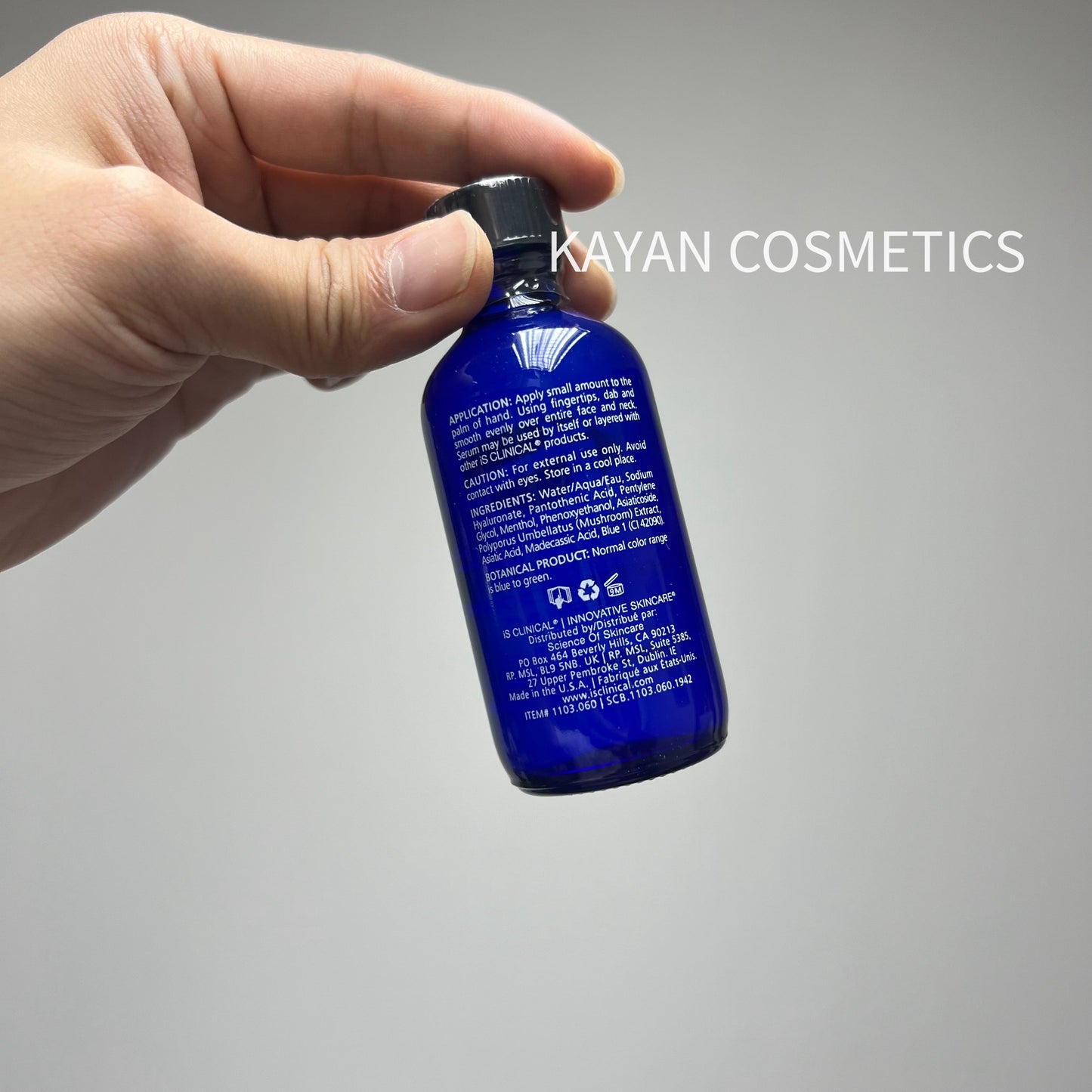 包順豐 美國 iS CLINICAL hydra-cool 積雪草清爽補水精華舒緩褪紅提亮 HYDRA-COOL SERUM 。清爽補濕棈華素