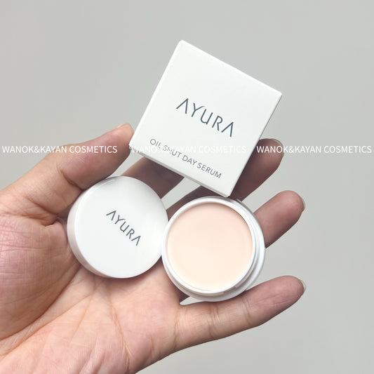 包順豐 日本 ayura 毛孔隱形膏妝前乳遮暇毛孔打底遮瑕 ayura OIL SHUT DAY SERUM 10g。AYURA Oil Shut Day Serum 全效防脫粧控油精華