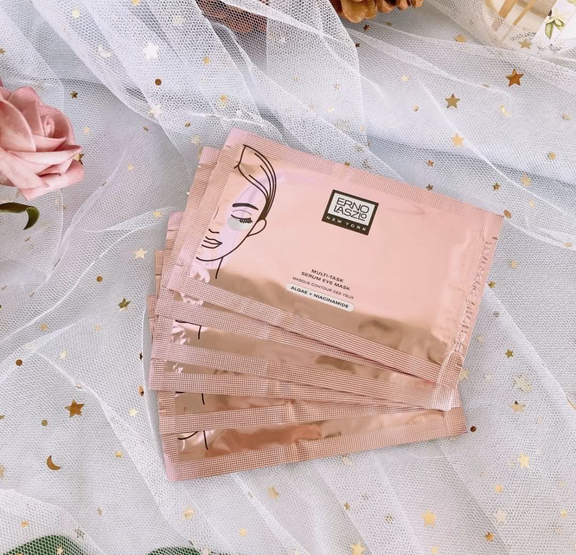 10對$238包順豐 美國 erno laszlo 眼膜淡化保濕緊致煥亮改善眼周眼貼黑眼圈   MULTI-TASK SERUM EYE MASK MASQUE CONTOUR DES YEUX ALGAE + NIACINAMIDE   6對/1盒  ernolaszlo 奧倫納素