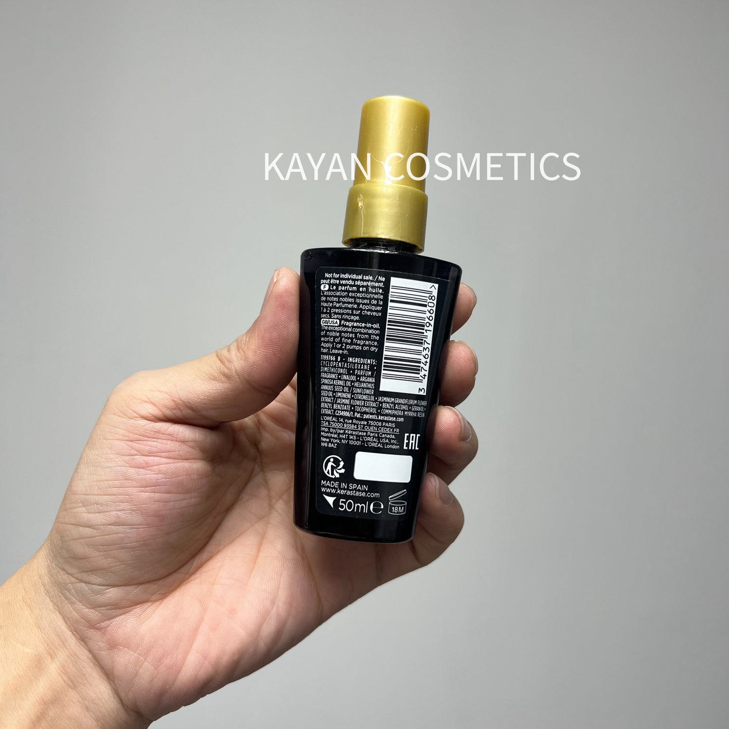 包順豐 KERASTASE 卡詩 逆時光至臻修護精華 黑鑽精油魚子醬護髮油 柔順修護受損 50ml KERASTASE  GHRONOEOGISTE  HUILE DE PARFUM Parfum