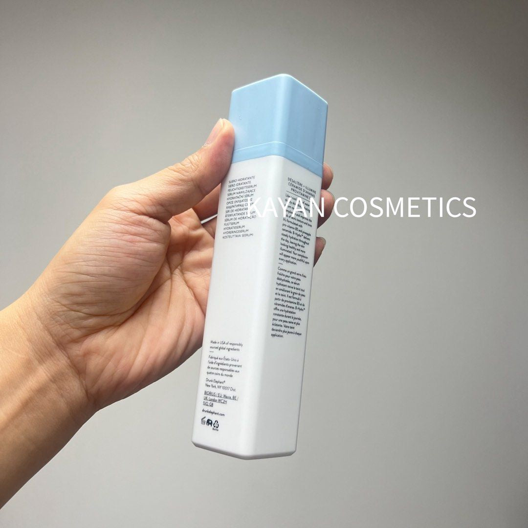 包順豐 水飽飽 美國 Drunk Elephant  醉象 B5精華 50ml 
Drunk Elephant B-Hydra Intensive Hydration Serum 50ml水飽飽維他命B5保濕精華
