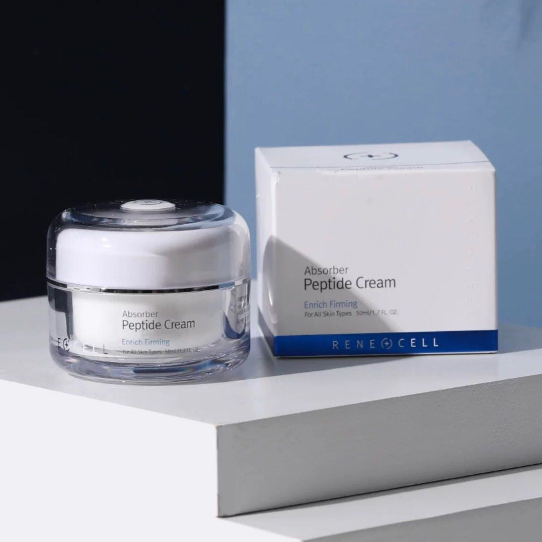 新款 包順豐 韓國 Rene-cell 潤妮秀 多肽霜 50ml 童顏霜多重功效面霜美白亮膚水潤修護 Rene Cell。ReneCell。Rene+Cell。 Absorber Peptide Cream Enrich Firming ealm