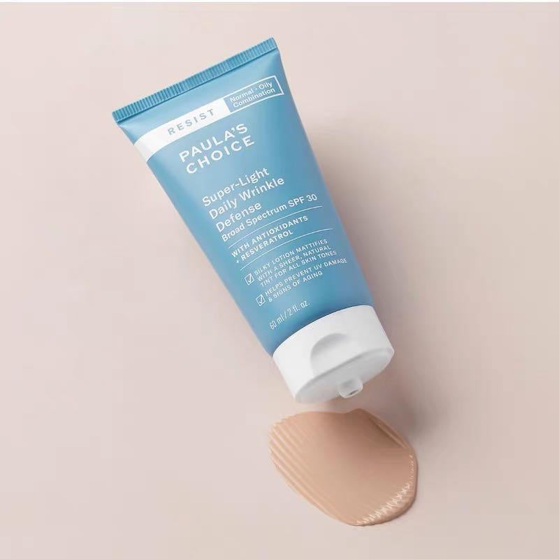 包順豐 PAULA'S CHOICE 寶拉珍選 歲月屏障清透防曬霜隔離SPF30 60mL PAULAS CHOICE Super-Light Daily Wrinkle Defense Broad Spectrum SPF30。。paula‘s choice 、 paulas choice 、寶拉珍選 、PAULA'S CHOICE、