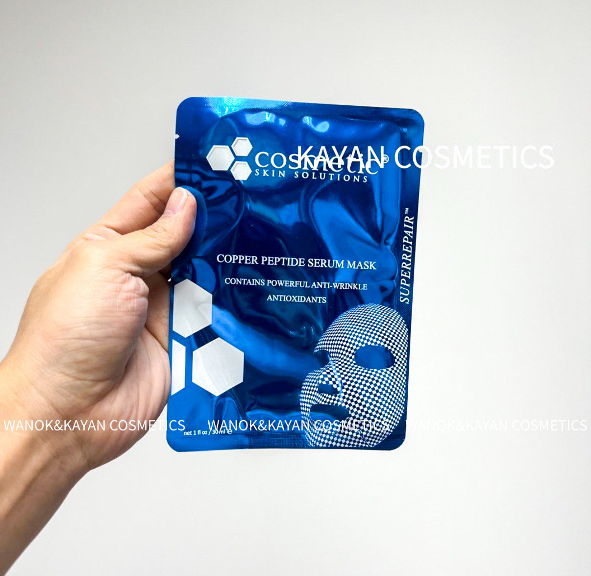包順豐美國 CSS Cosmetic  CSS 藍銅防敏面膜 COPPER PEPTIDE SERUM MASK 5片/1盒