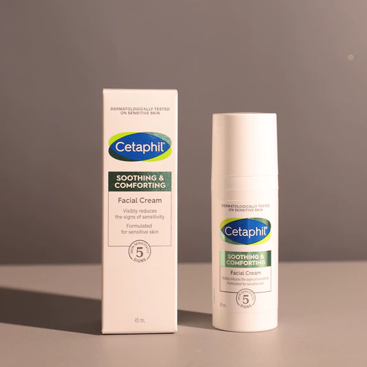 包順豐 Cetaphil 絲塔芙 舒緩修護四維面霜b5積雪草保濕乳液45ml Cetaphil SOOTHING & COMFORTING