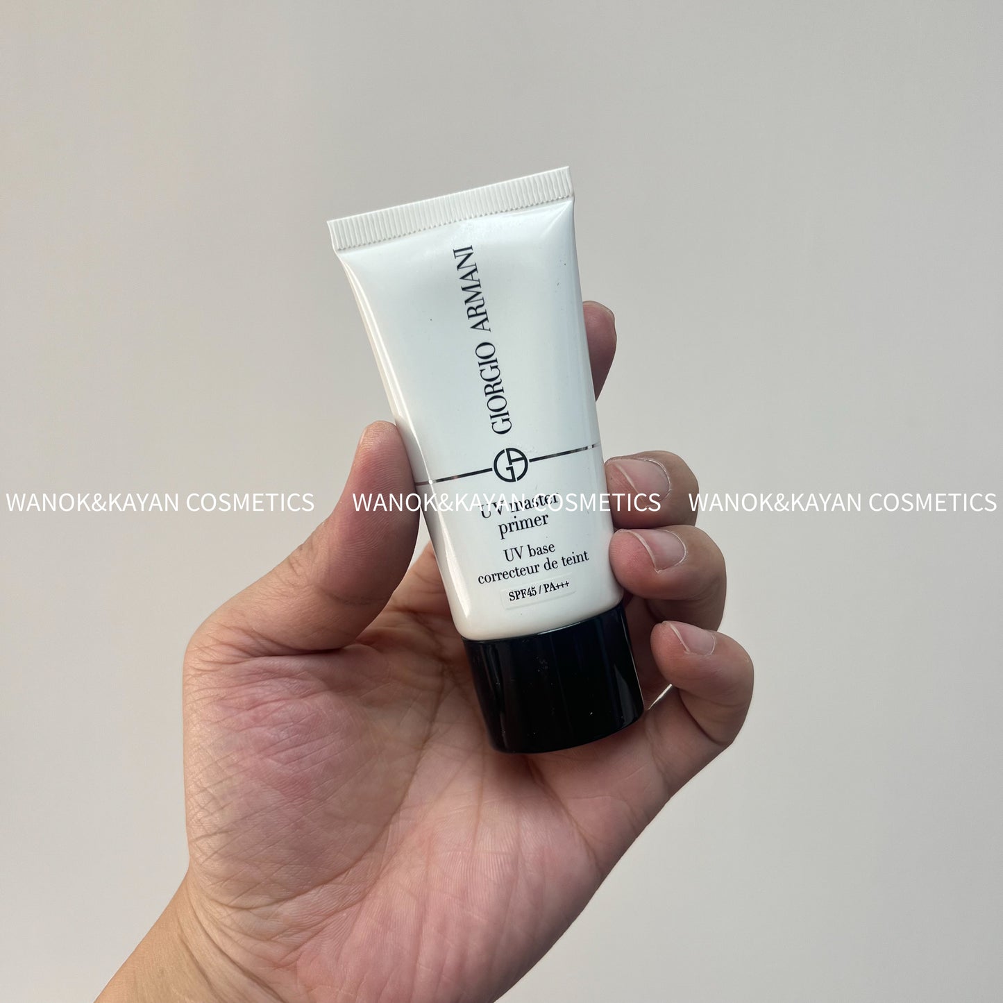 包順豐 Armani 阿瑪尼 晶柔光韻小白嬌紫色妝前乳隔離 保濕提亮防曬 UV master primer UV base correcteur de teint SPF45 / PA+++