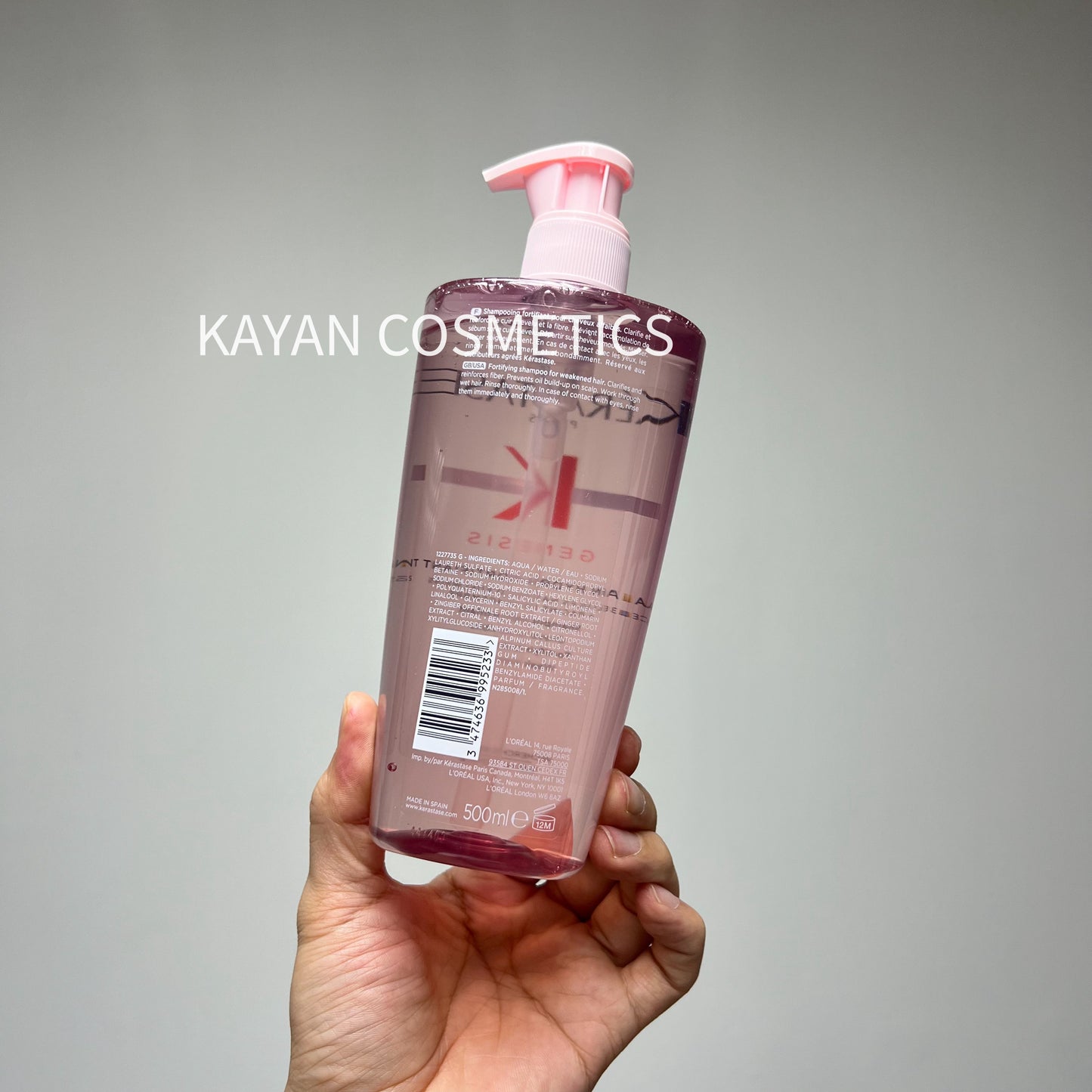 包順豐 kerastase 卡詩洗頭水 500ml 元氣姜粉瓶雙重控油無硅油 GENESIS BAIN HYDRA-FORTIFIANT Shampooing fortifiant。卡詩防脫髮修復浴髮乳