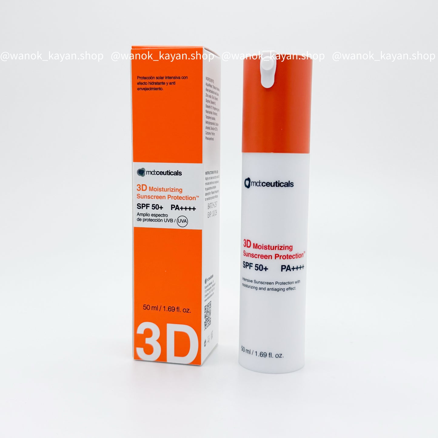10/29日期 英國 md:ceuticals 3D純物理防曬霜SPF50+50ml mdceuticals md:ceuticals 全物理抗氧防曬霜 3D Moisturizing Sunscreen Protection SPF50+ md ceuticals