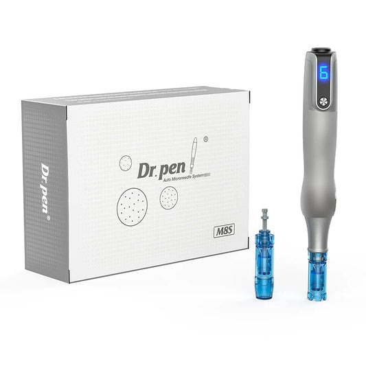 送10個頭 包順豐 電動微針筆 dr pen M8S 小黑筆納米微晶美容儀導入儀飛梭筆 dr.pen  Dr.pen Auto Microneedle System＋10個針。微針筆。手提電動MTS儀。dr.pen m8