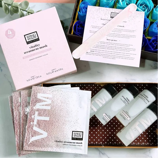 包順豐 Erno Laszlo 奧倫納素 水療再生冰白面膜 冰白面膜一盒4組 vitality treatment mask（STEP 1 ：4x37 ml + STEP 2 ：4×5.5g）