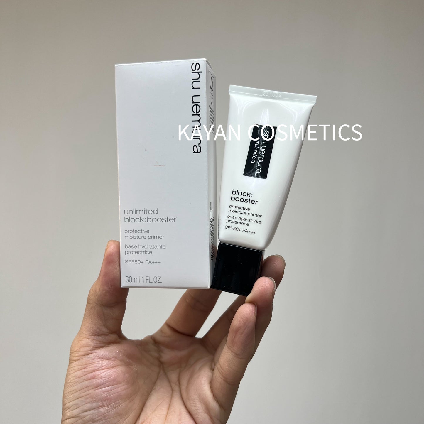 新款 包順豐 shu uemura unlimited  植村秀羽紗防曬隔離乳30ml紫色小方管妝前乳提亮膚色 block: booster protective moisture primer base hydratante protectrice SPF50+ PA+++