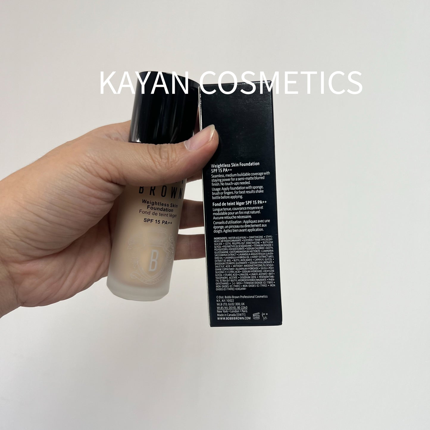 包順豐 新版 Bobbi Brown 芭比布朗波朗 全新黑磁瓶清透持妝啞光粉底液2.0 Weightless Skin Foundation Fond de teint léger