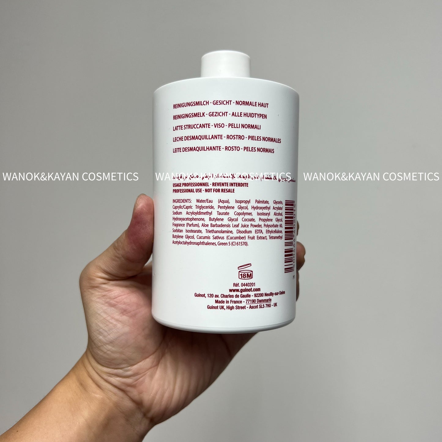 新版 包順豐 GUINOT 維健美 HYDRA FRAICHEUR 潔面乳 500ml LAIT HYDRA FRAÎCHEUR MILK