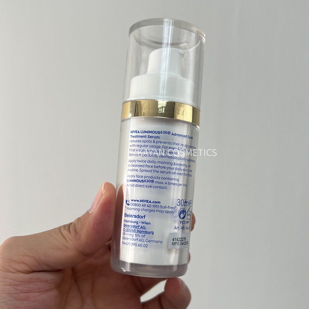 包順豐 NIVEA 妮維雅 630煥白精華淡化痘印30ml LUMINOUS 630 SPOTCLEAR INTENSIVE TREATMENT SERUM 30ml
