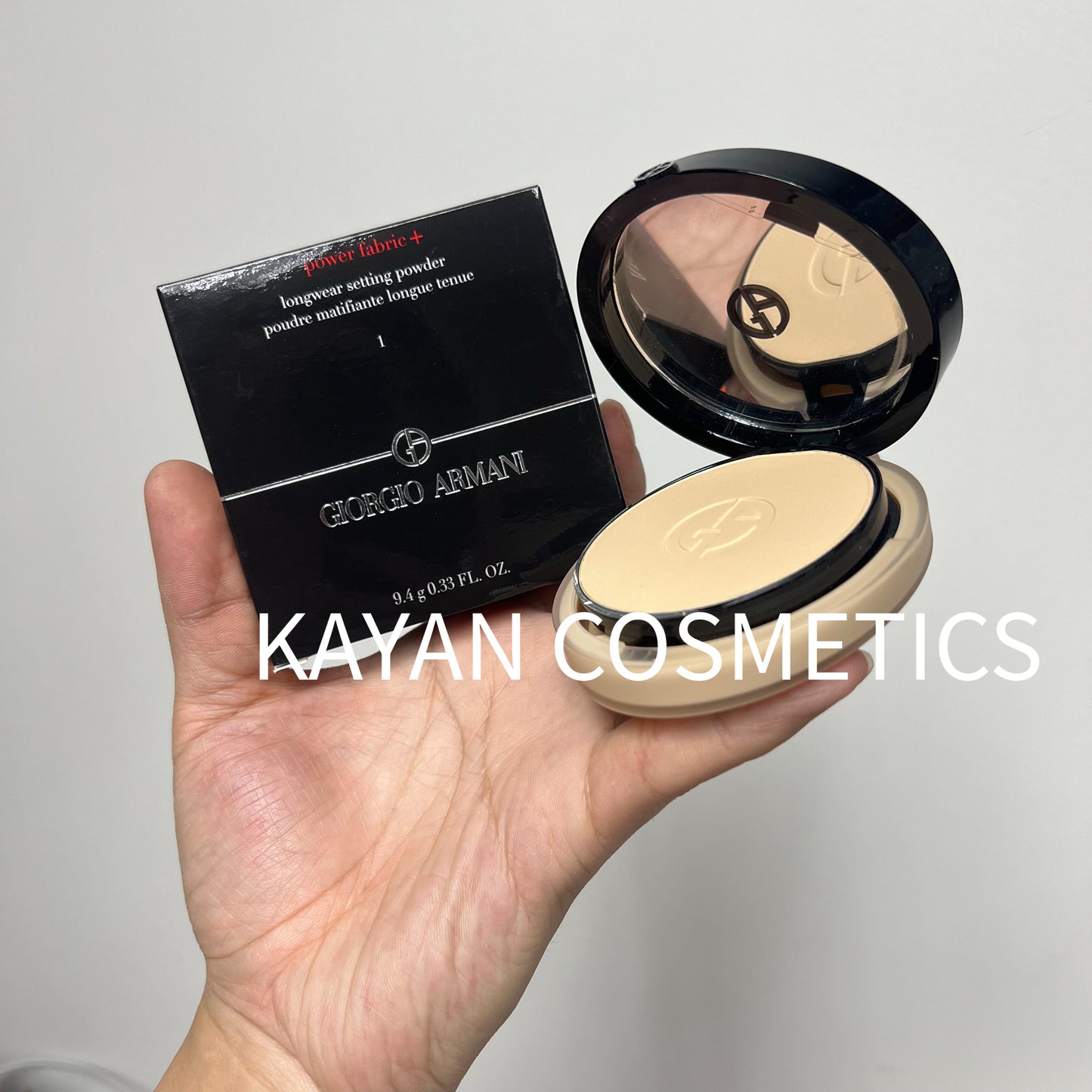 包順豐 Armani 阿瑪尼 權利柔光鏡粉餅無暇持妝遮瑕power fabric + longwear setting powder poudre matifiante longue tenue