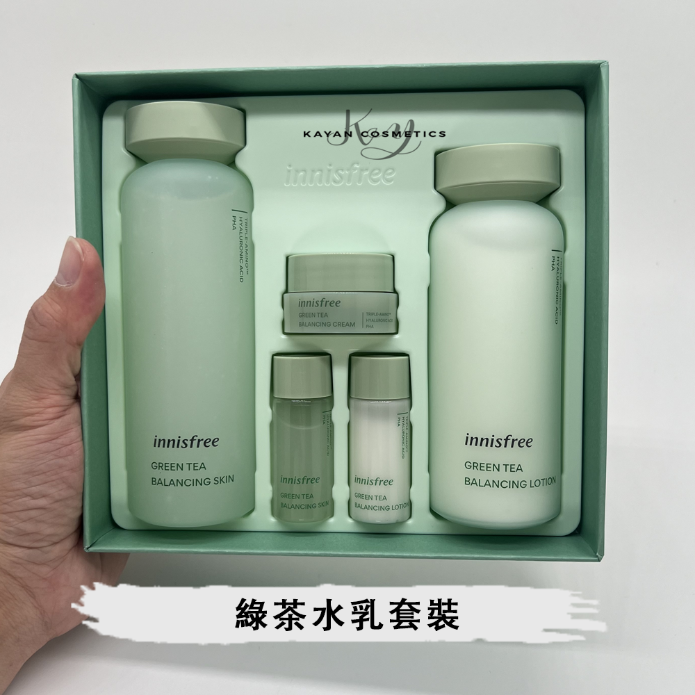 包順豐 韓國 innisfree 悅詩風吟綠茶水乳套裝護膚品套盒學生男女
補水保濕 GREEN TEA BALANCING SKIN GREEN TEA BALANCING LOTION