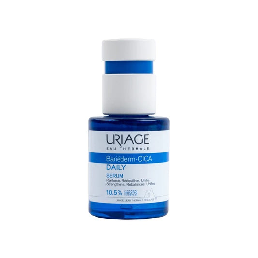 法國 URIAGE 依泉 舒緩修復保濕精華 30ml 敏感肌補水積雪草B5藍安瓶 Bariederm-CICA DAILY SERUM  10.5%