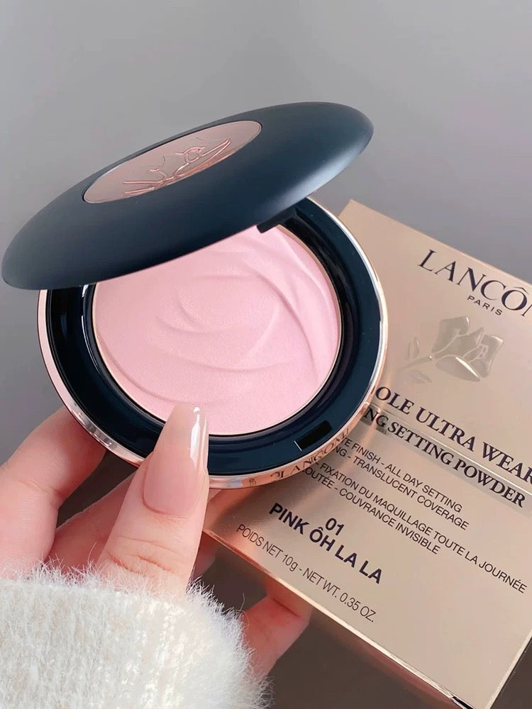 蘭蔻 Lancome 持妝柔焦定妝粉餅 10g Teint Idole Ultra Wear Skin Refining Setting Powder (#01 OHLALA粉色)